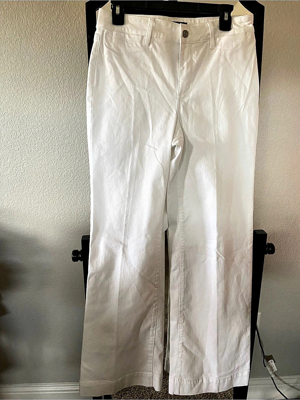 NYDJ Wide Leg Pants in White Size 8 Like New